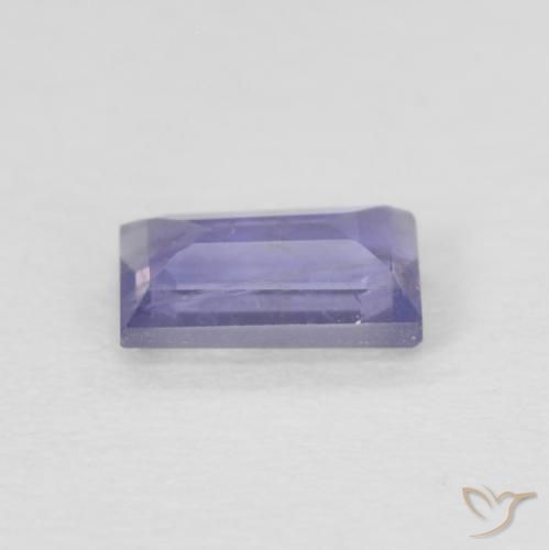 Iolite Viola bluastro scuro naturale da 0.24 ct, Taglio a baguette, VS