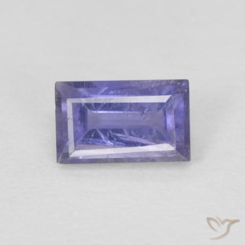 0.29ct Naturale Viola scuro Iolite, Taglio a baguette, VS-SI