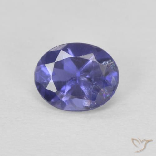 0.30ct Naturale Viola scuro Iolite, Ovale, VS-SI