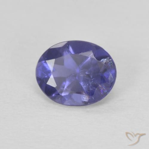 Iolite Viola scuro naturale da 0.30 ct, Ovale, VS-SI