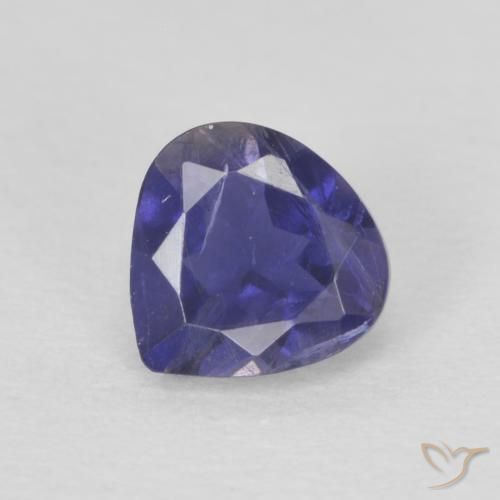0.37ct Naturale Blu scuro Iolite, Forma a pera, VS