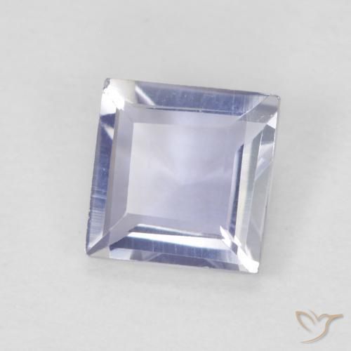 Iolite Medium Light-Violet naturale da 0.28 ct, Quadrato, VVS