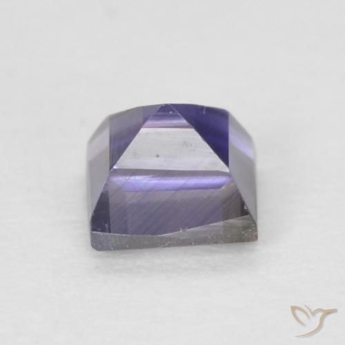 Iolite naturale viola da 0,23 ct, quadrato, VVS