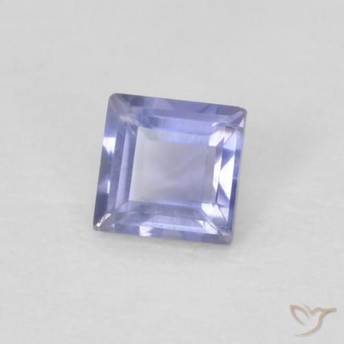 Iolite Medium Light-Violet naturale da 0.12 ct, Quadrato, VVS