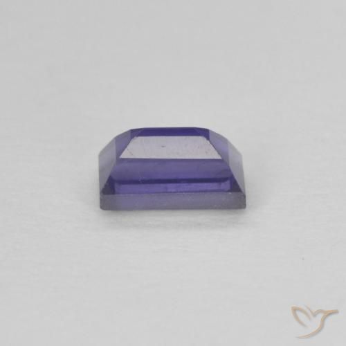 Iolite Viola bluastro scuro naturale da 0.33 ct, Taglio a baguette, VS