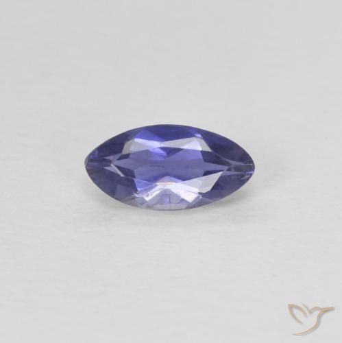 0.27ct Naturale Viola bluastro scuro Iolite, Taglio marquise, VS