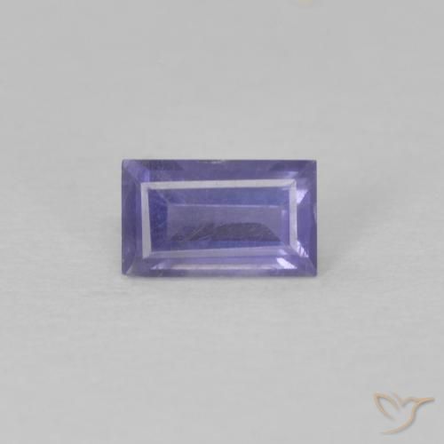 0.28ct Naturale Viola scuro Iolite, Taglio a baguette, VS
