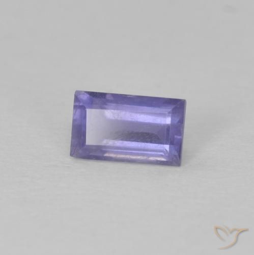 Iolite Viola scuro naturale da 0.28 ct, Taglio a baguette, VS