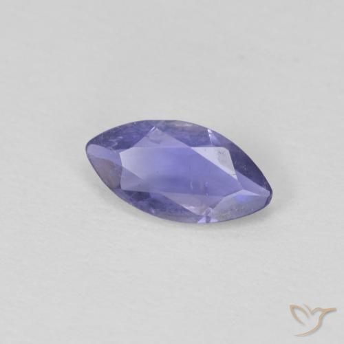 Iolite Viola bluastro scuro naturale da 0.39 ct, Taglio marquise, VS