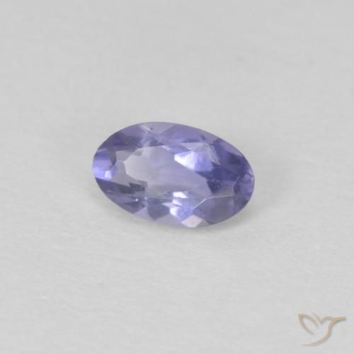 Iolite Viola bluastro scuro naturale da 0.21 ct, Ovale, VS
