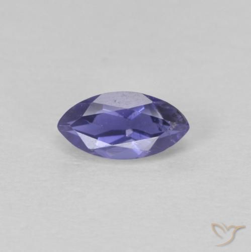 0.26ct Naturale Viola scuro Iolite, Taglio marquise, VS
