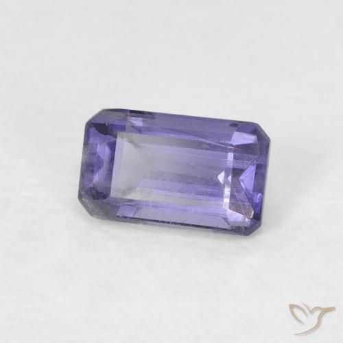 Iolite Blu argenteo naturale da 0.29 ct, Ottagonale / Taglio smeraldo, VS