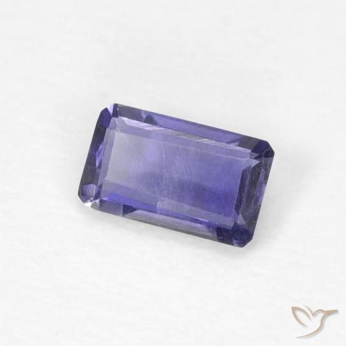 Iolite Blu argenteo naturale da 0.21 ct, Ottagonale / Taglio smeraldo, VVS-VS