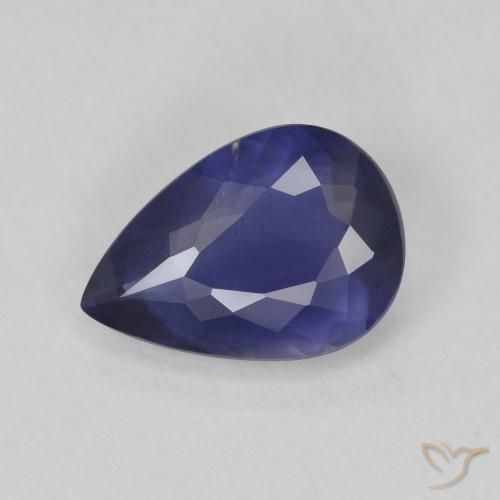 1.81ct Naturale Blu scuro Iolite, Forma a pera, VS