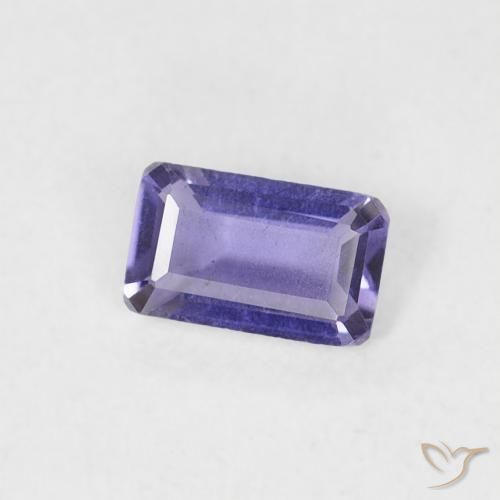 Iolite Viola scuro naturale da 0.21 ct, Ottagonale / Taglio smeraldo, SI