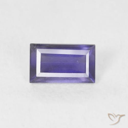 0.26ct Naturale Viola bluastro scuro Iolite, Taglio a baguette, VS-SI