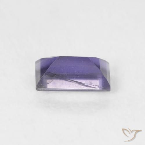 Iolite Viola bluastro scuro naturale da 0.26 ct, Taglio a baguette, VS-SI
