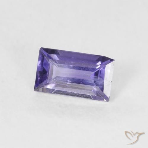 Iolite Viola scuro naturale da 0.24 ct, Taglio a baguette, VS-SI