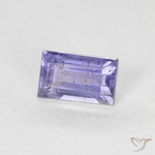 Iolite Viola scuro naturale da 0.30 ct, Taglio a baguette, VS-SI
