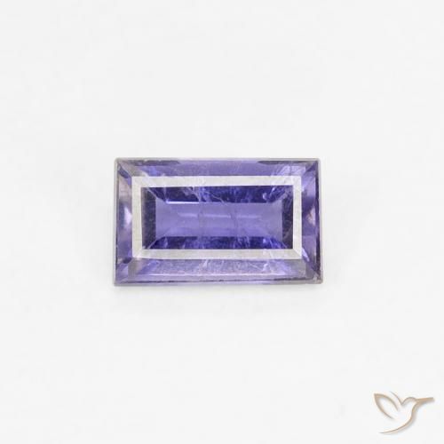 0.24ct Naturale Intenso Viola Blu Iolite, Taglio a baguette, VS