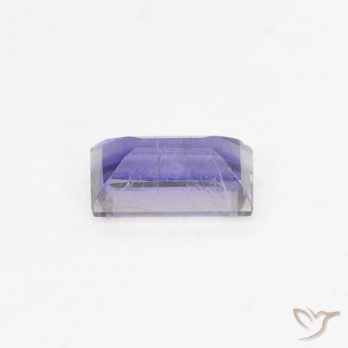 Iolite Intenso Viola Blu naturale da 0.24 ct, Taglio a baguette, VS