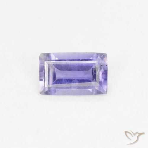 0.18ct Naturale Viola Chiaro Medio Iolite, Taglio a baguette, VS