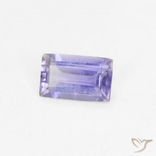 Iolite Viola Chiaro Medio naturale da 0.18 ct, Taglio a baguette, VS