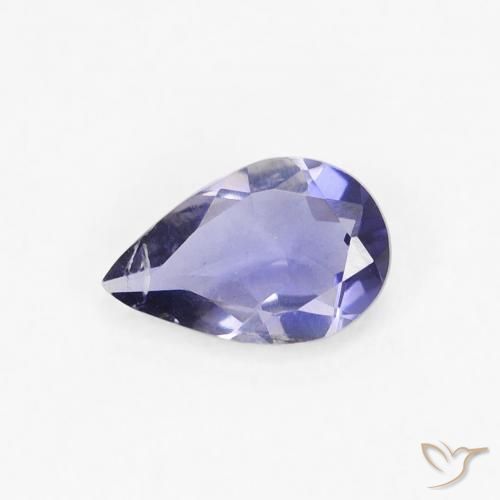 0.27ct Naturale Intenso Viola Blu Iolite, Forma a pera, VS