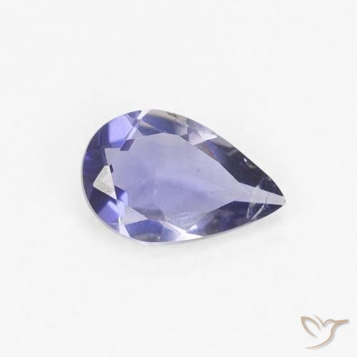 Iolite Intenso Viola Blu naturale da 0.27 ct, Forma a pera, VS