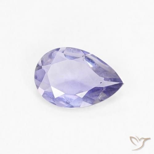 Iolite Medium Light-Violet naturale da 0.28 ct, Forma a pera, VS