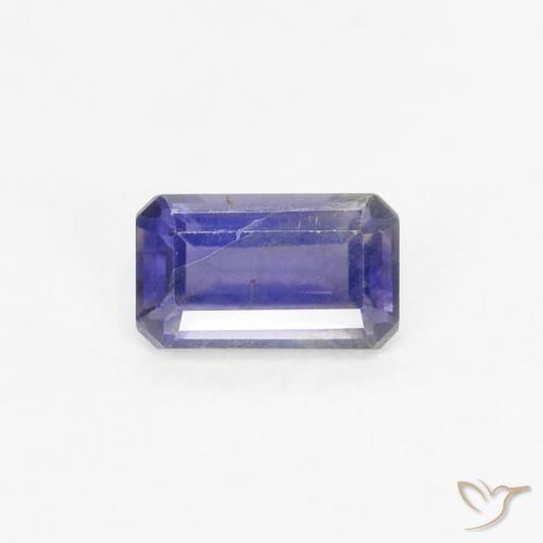0.27ct Naturale Viola scuro Iolite, Taglio smeraldo, VS