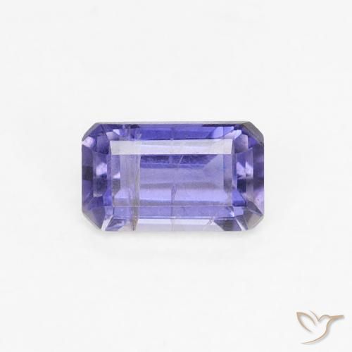 0.30ct Naturale Intenso Viola Blu Iolite, Taglio smeraldo, VS-SI