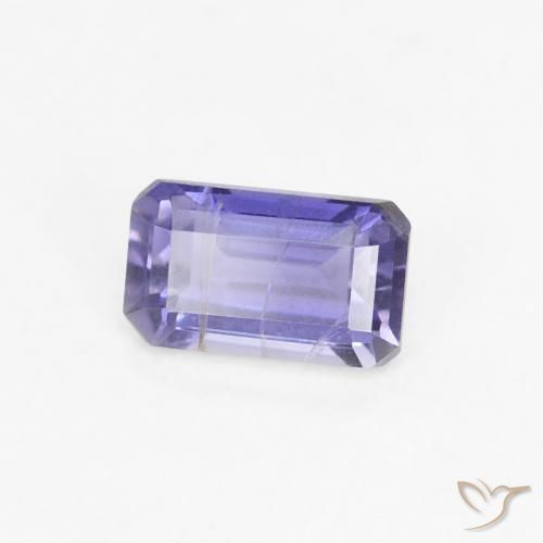 Iolite Intenso Viola Blu naturale da 0.30 ct, Ottagonale / Taglio smeraldo, VS-SI