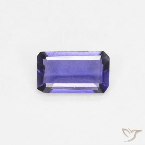 0.20ct Naturale Viola scuro Iolite, Taglio smeraldo, VS