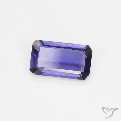 Iolite Viola scuro naturale da 0.20 ct, Ottagonale / Taglio smeraldo, VS
