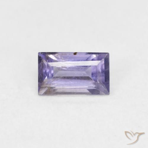 0.29ct Naturale Viola bluastro scuro Iolite, Taglio a baguette, VS