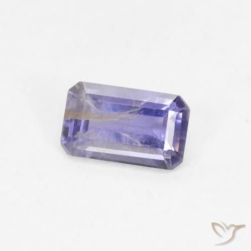 Iolite Blu argenteo naturale da 0.27 ct, Ottagonale / Taglio smeraldo, VS-SI