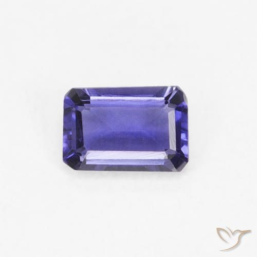 Iolite Viola bluastro scuro naturale da 0.24 ct, Ottagonale / Taglio smeraldo, VS