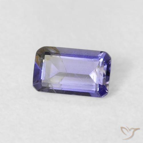 Iolite Melanzane Viola naturale da 0.26 ct, Ottagonale / Taglio smeraldo, VS