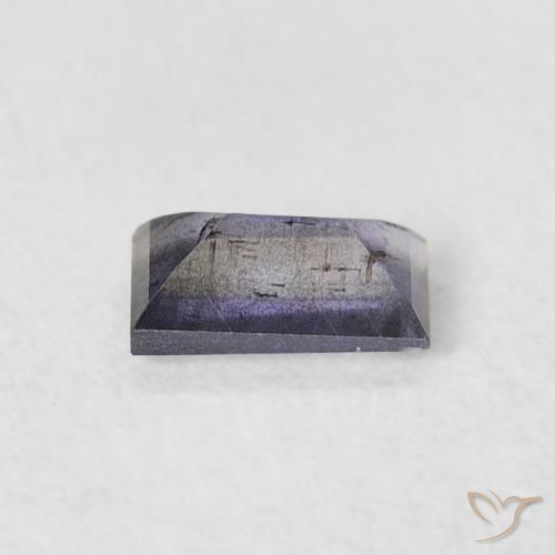 Iolite Viola scuro naturale da 0.26 ct, Taglio a baguette, VS-SI