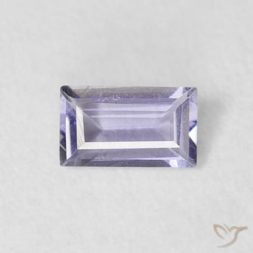 0.18ct Naturale Viola rosato molto chiaro Iolite, Taglio a baguette, VS-SI