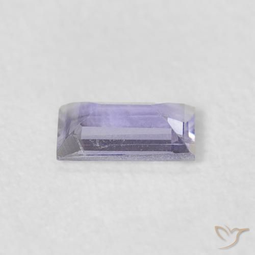 Iolite Viola rosato molto chiaro naturale da 0.18 ct, Taglio a baguette, VS-SI