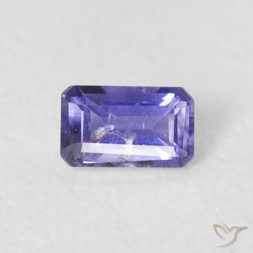 0.27ct Naturale Viola Blu Iolite, Taglio smeraldo, VS-SI
