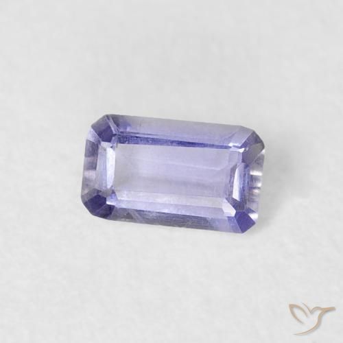 Iolite Medium Light-Violet naturale da 0.18 ct, Ottagonale / Taglio smeraldo, VS-SI