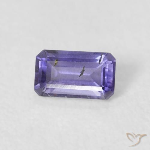 Iolite Viola scuro naturale da 0.27 ct, Ottagonale / Taglio smeraldo, VS-SI