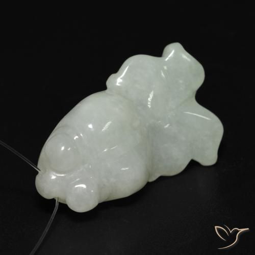 Giada Verde pallido naturale da 20.53 ct, Taglio a fantasia, Traslucido