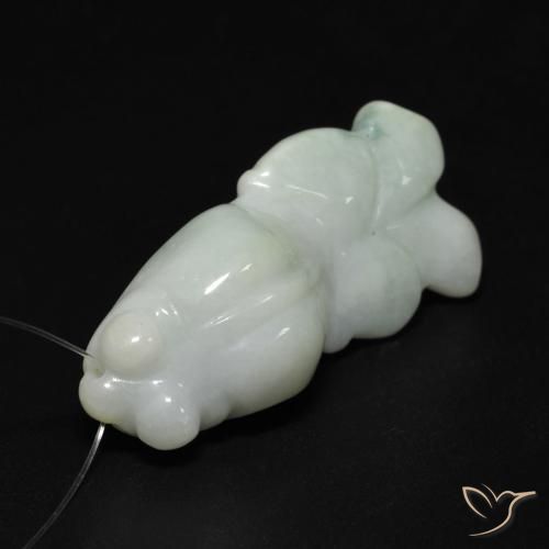 Giada Verde medio naturale da 25.77 ct, Taglio a fantasia, Traslucido