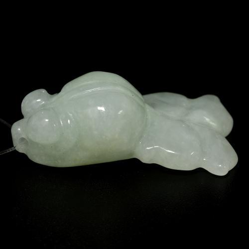 Giada naturale verde da 21,11 ct, forma fantasia, traslucido