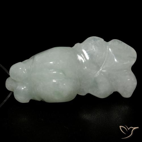Giada Grigio verde naturale da 22.00 ct, Taglio a fantasia, Traslucido