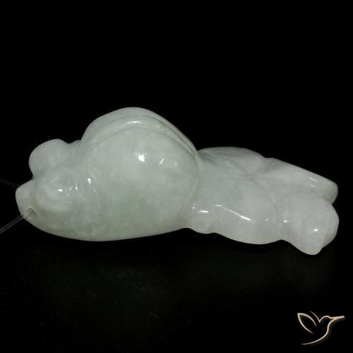 Giada Grigio verde naturale da 22.00 ct, Taglio a fantasia, Traslucido